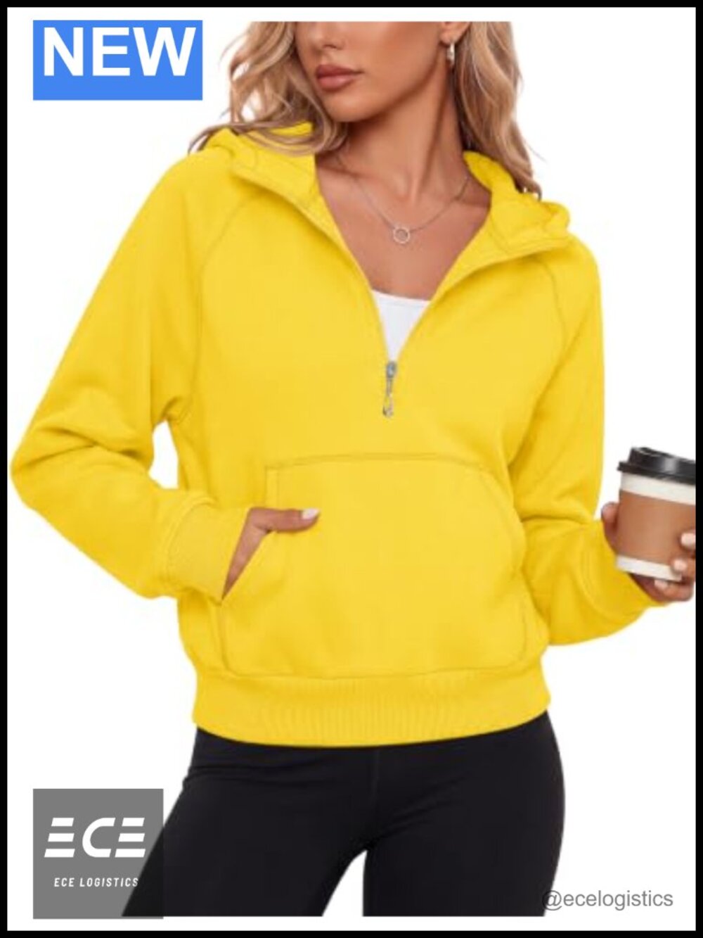 Womens Cropped Half Zip Fleece Hoodie Pullover Sweatshirt